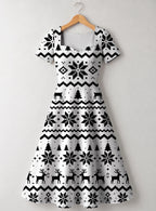 "Nakshi" Sweetheart Midi Dress