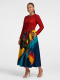 "Nala" Long Sleeve Midaxi Dress