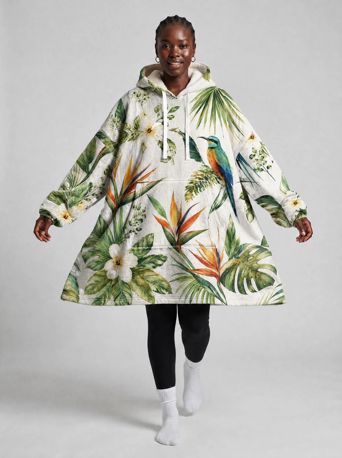 "Ndege" Blanket Hoodie — front