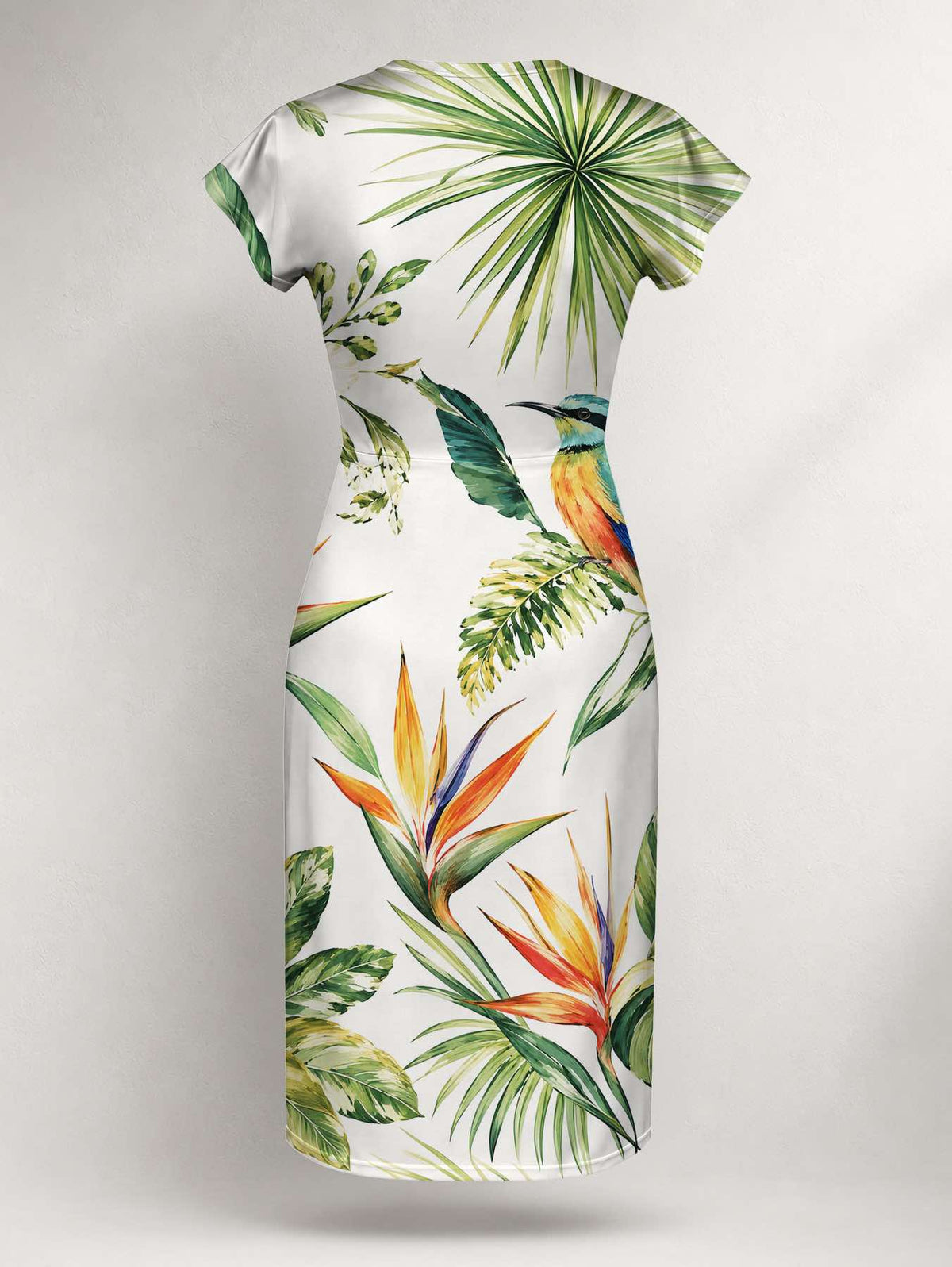 "Ndege" Cap Sleeve Midi Dress
