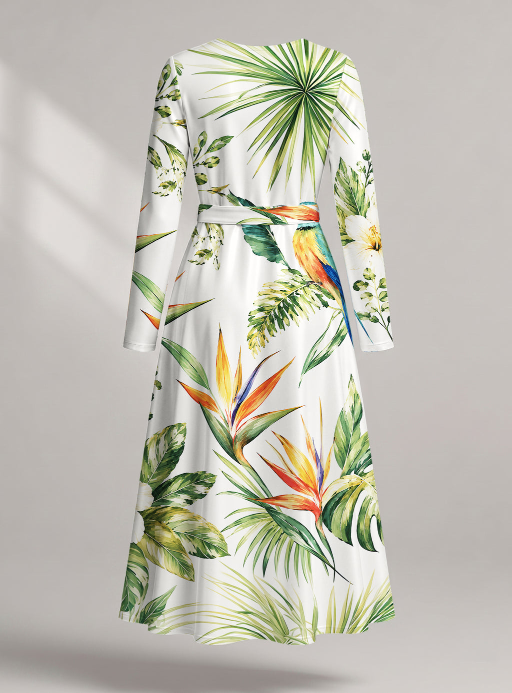"Ndege" Viscose Midi Dress — back view