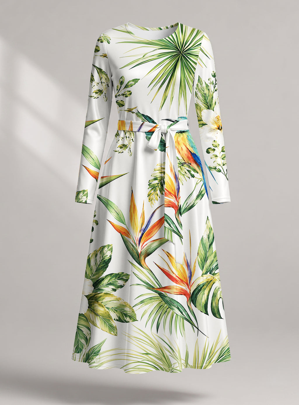 "Ndege" Viscose Midi Dress — front view