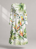 "Ndege" Viscose Midi Dress