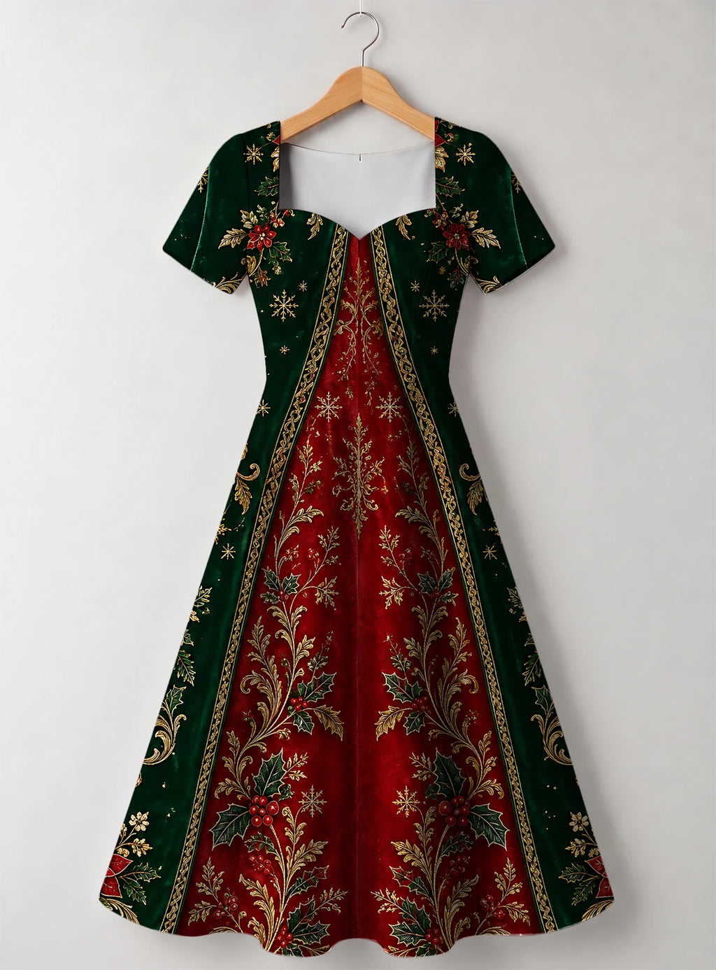"Nderemo" Sweetheart Midi Dress — front flat