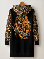 "Ndugu" Hoodie Dress — back flat