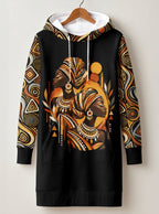 "Ndugu" Hoodie Dress — front flat