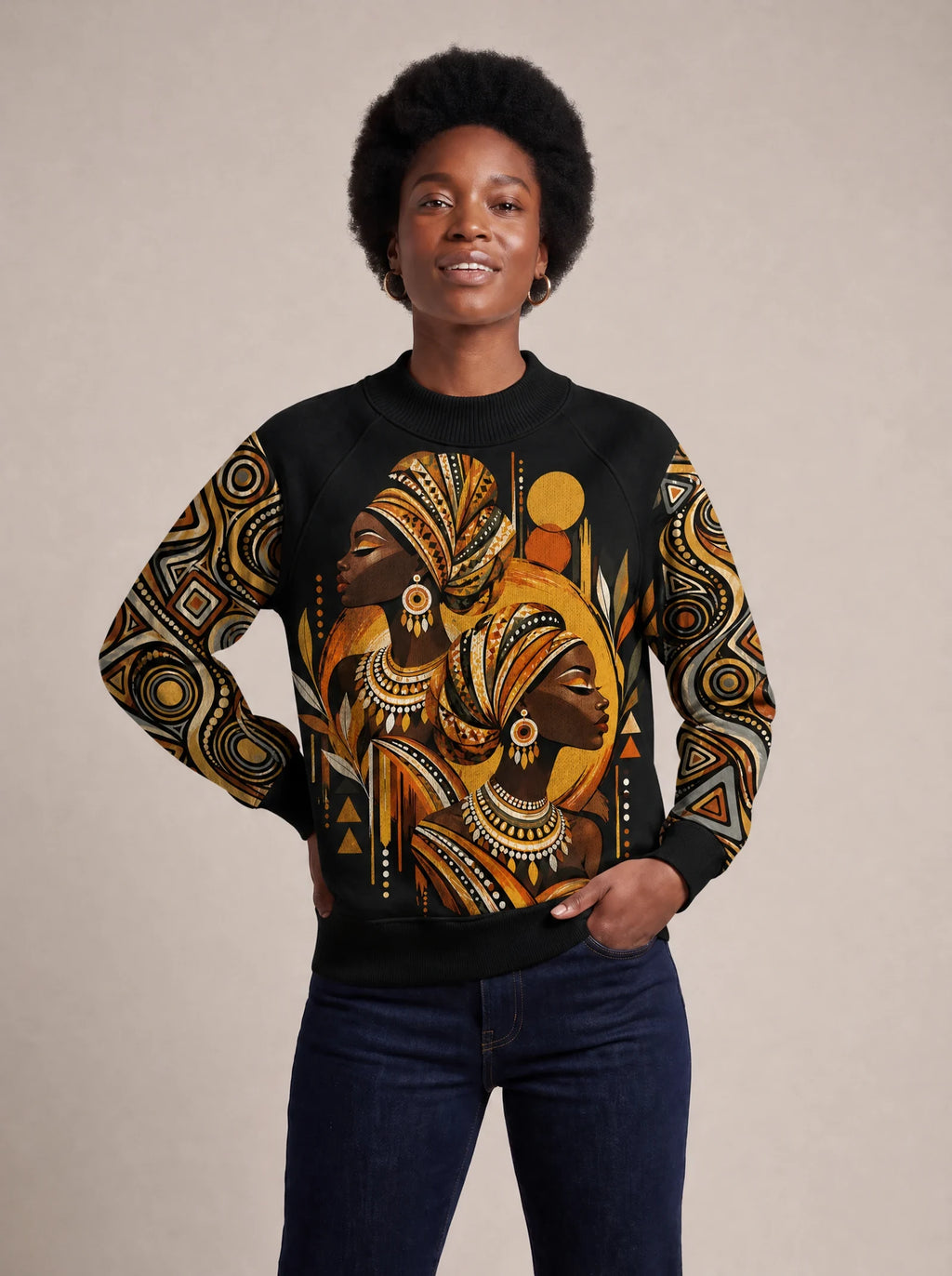 "Ndugu" Sweatshirt — styled view on model