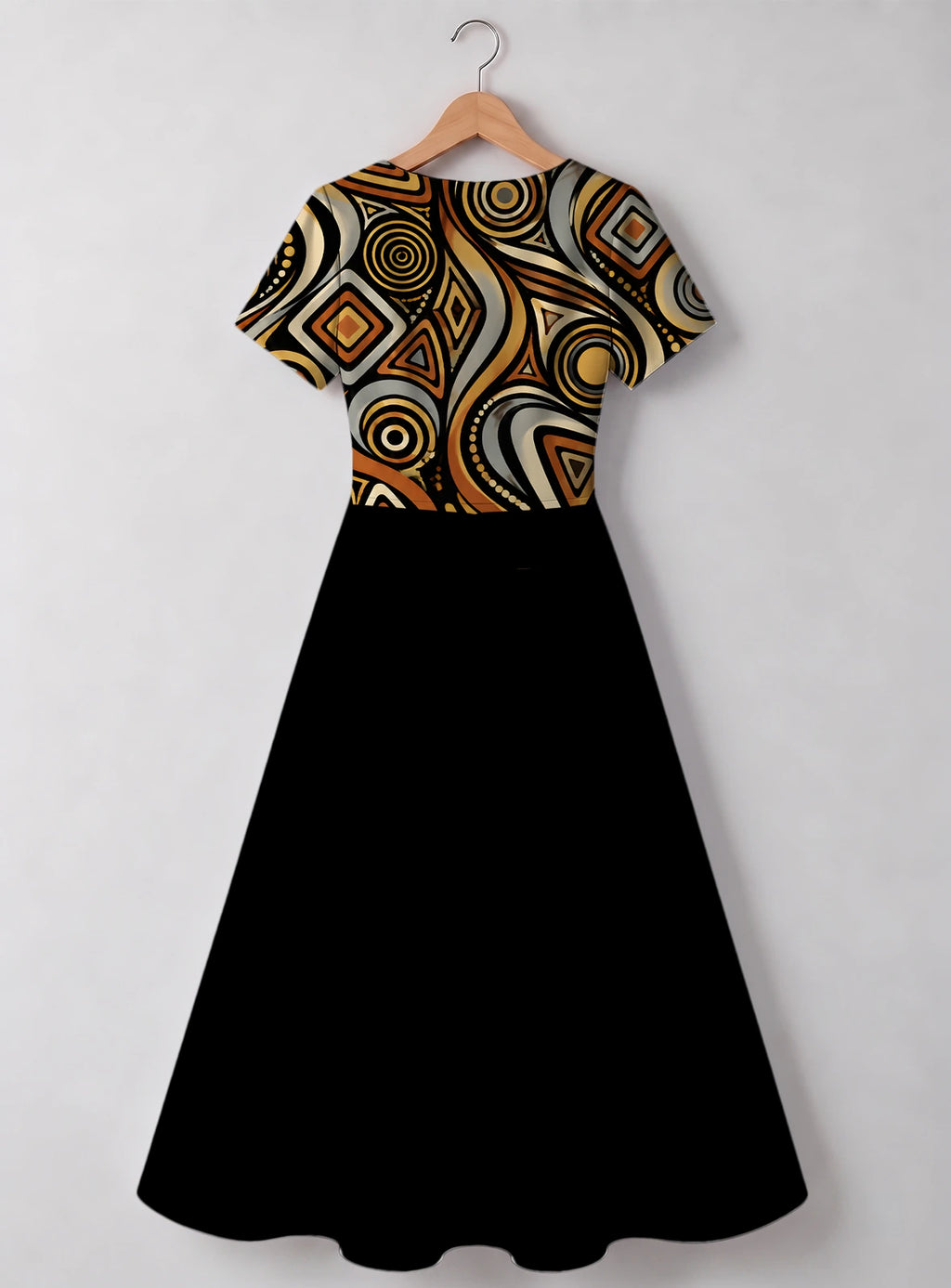 "Ndugu" Sweetheart Midi Dress — back flat