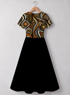 "Ndugu" Sweetheart Midi Dress — back flat