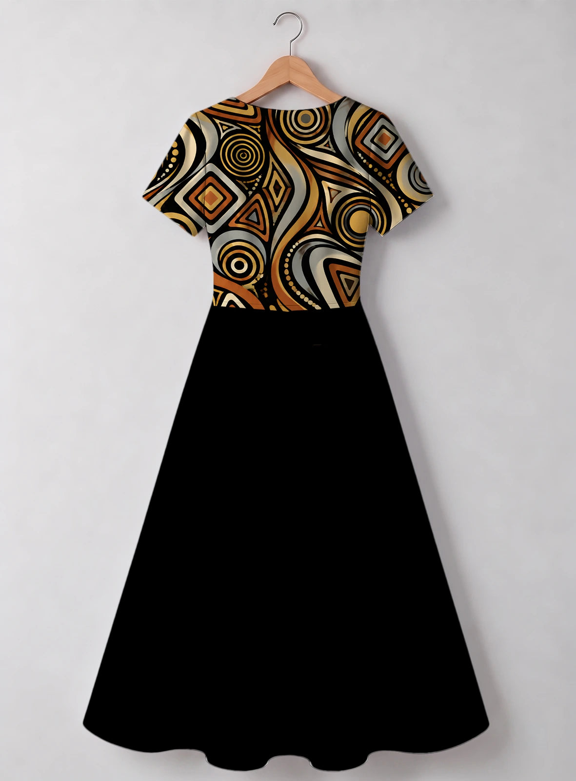 "Ndugu" Sweetheart Midi Dress — back flat