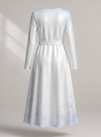 "Nema" Viscose Midi Dress — back view