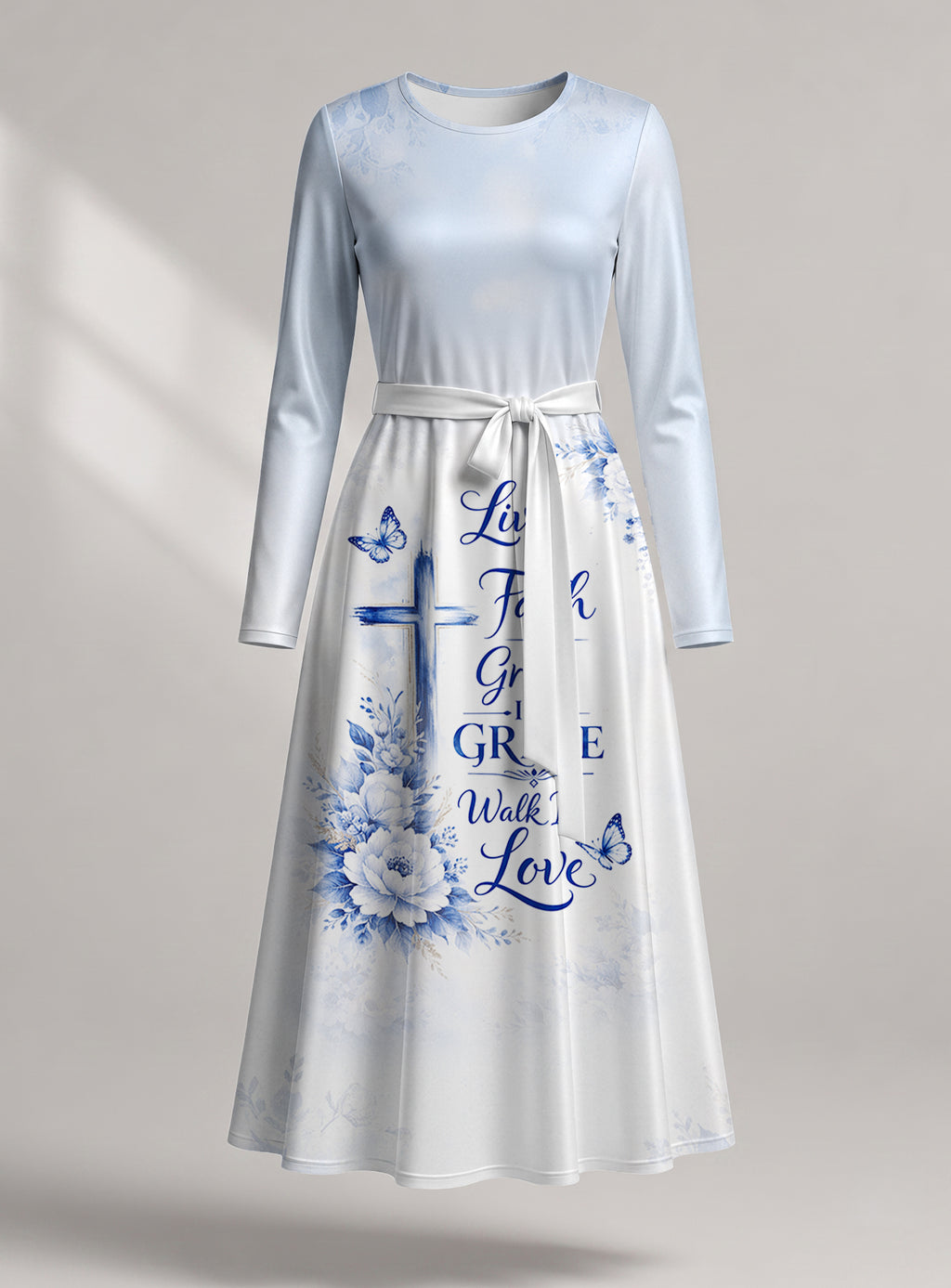 "Nema" Viscose Midi Dress — front view