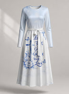 "Nema" Viscose Midi Dress — front view