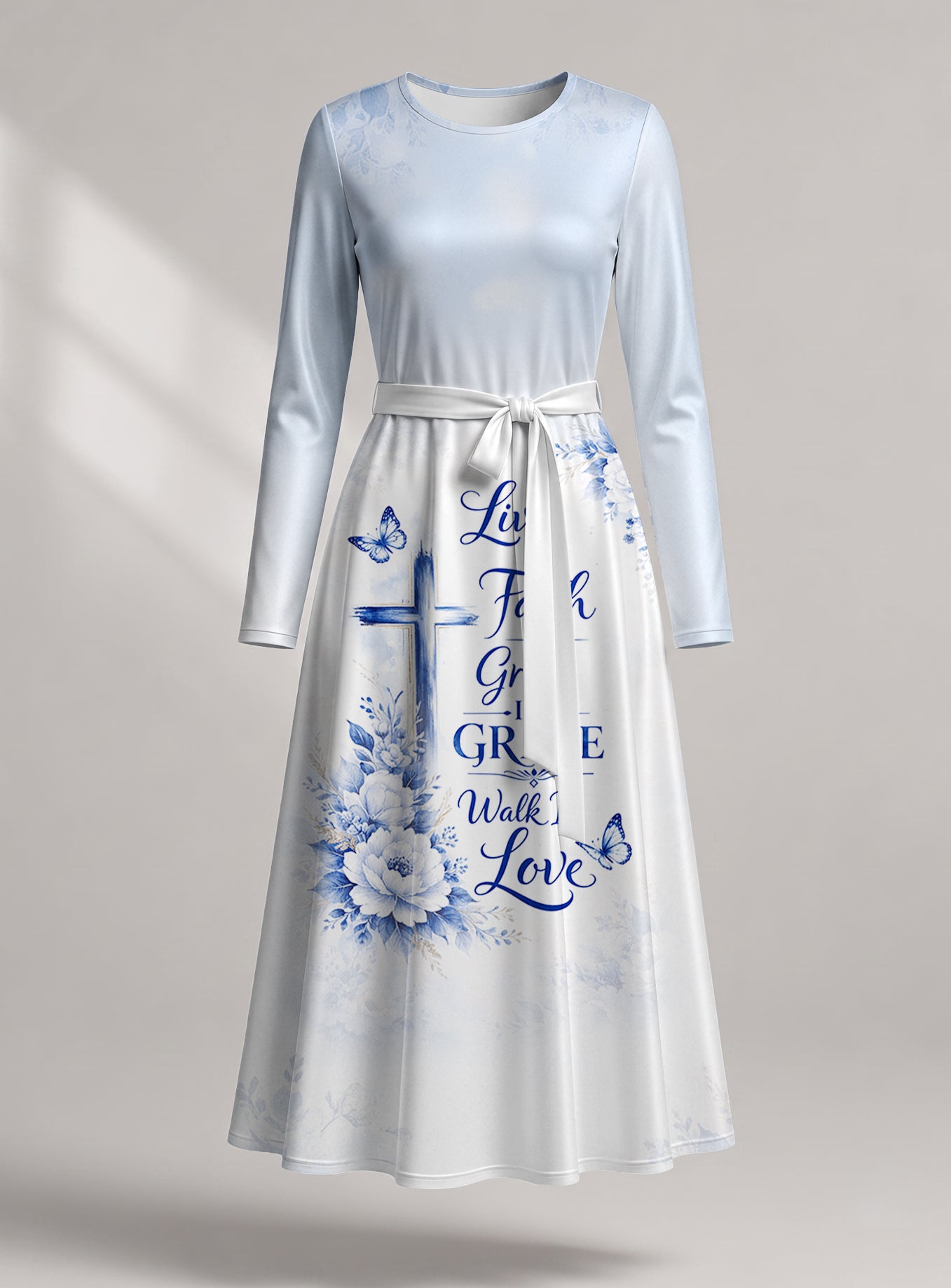 "Nema" Viscose Midi Dress — front view