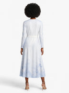 "Neema" Long Sleeve Midaxi Dress — back view on model