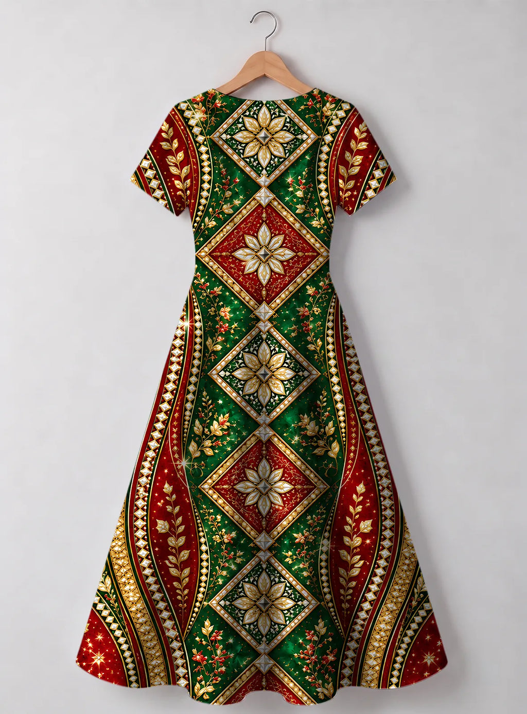 "Nembo" Sweetheart Midi Dress — back flat