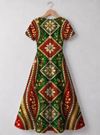 "Nembo" Sweetheart Midi Dress — back flat