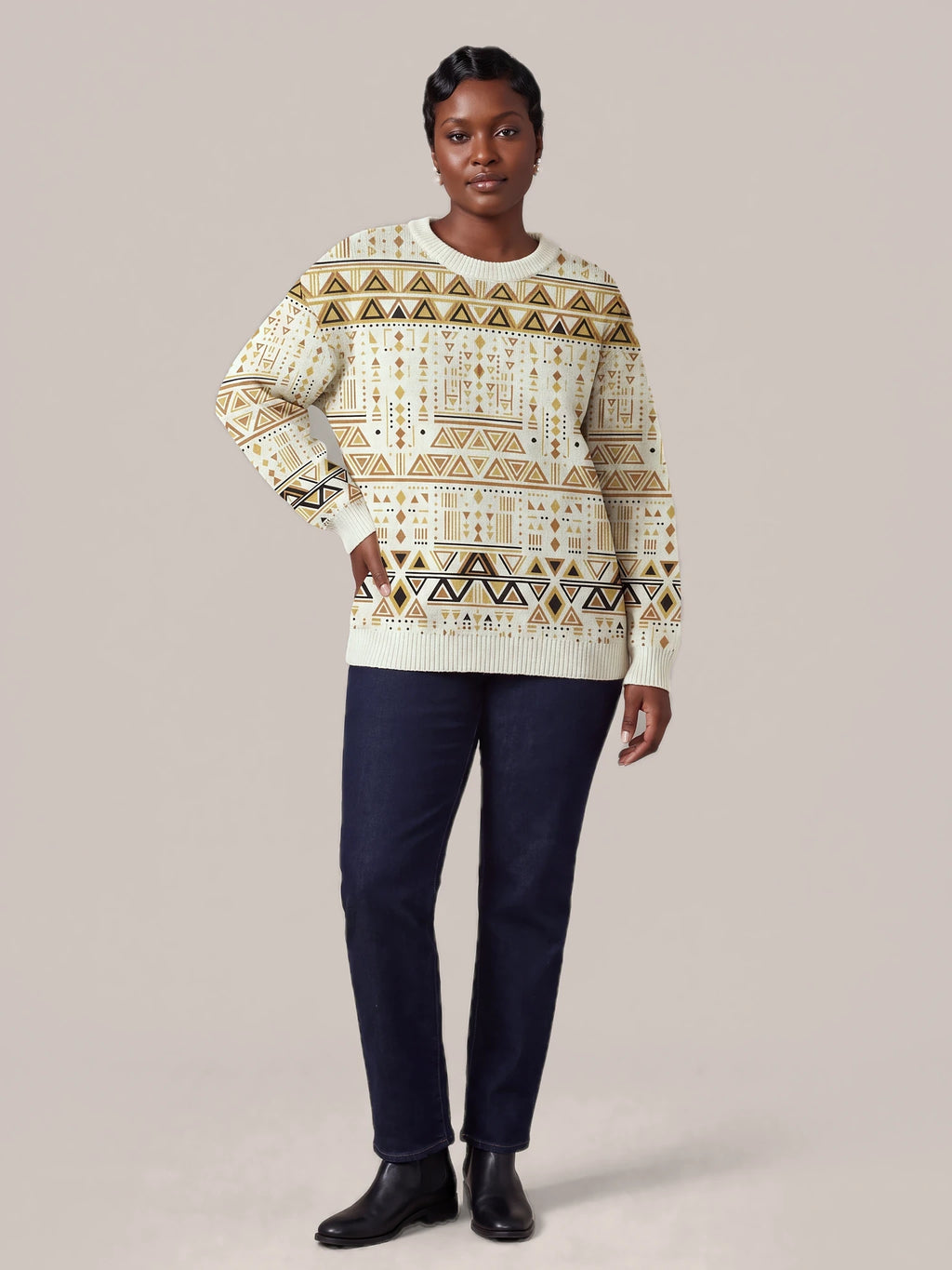 "Ngano" Sweatshirt — front view on model