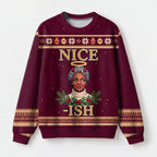 "Niceish" Christmas Sweatshirt — front view