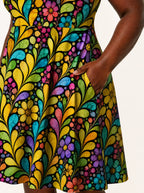 "Njano" V Neck Midi Dress — back