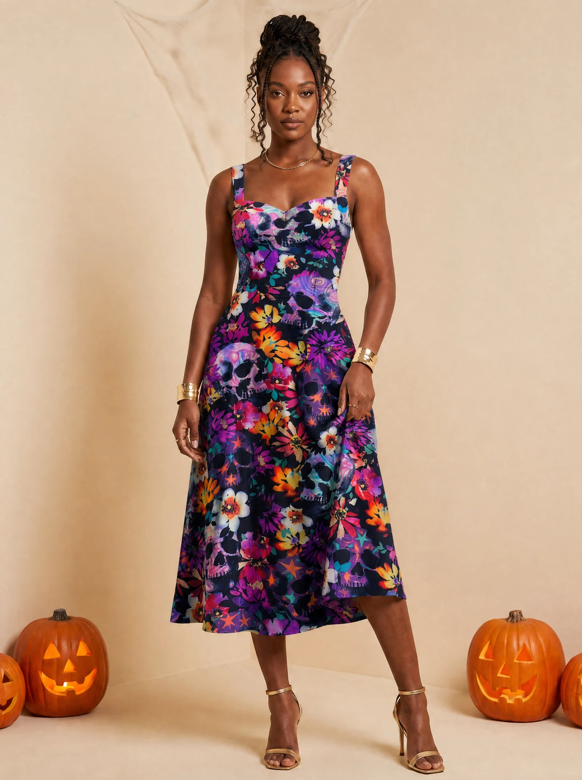 "Njozi" Corset Dress — front view on model