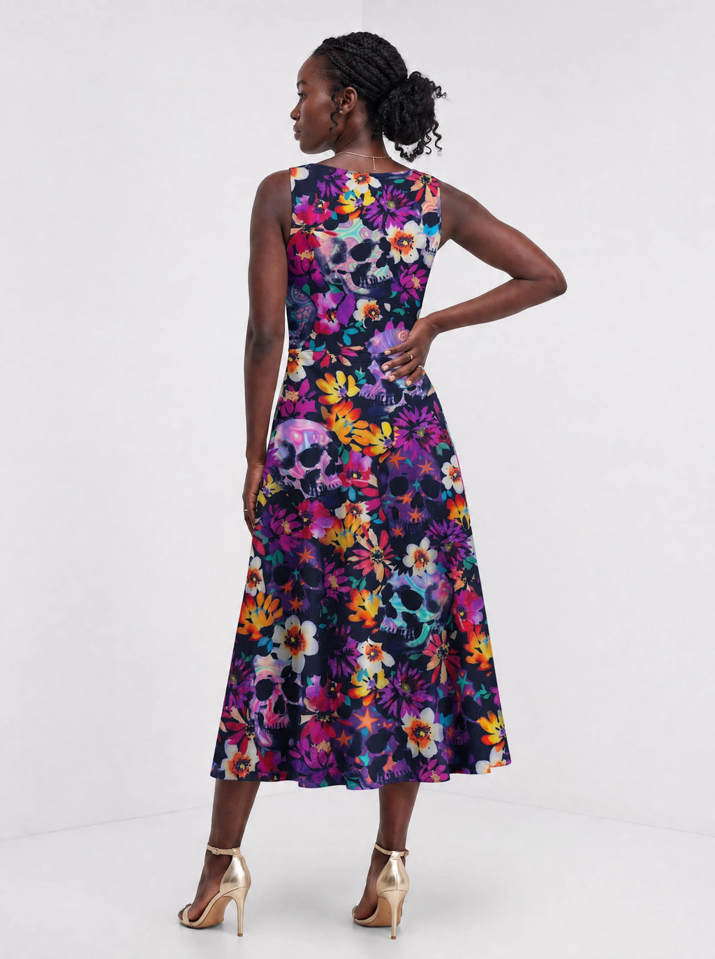 "Njozi" Corset Dress — back view on model