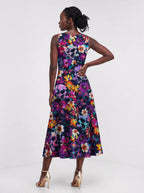 "Njozi" Corset Dress — back view on model