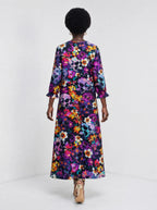 "Njozi" Long Sleeve Maxi Dress — side