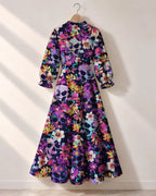 "Njozi" Long Puff Sleeve Dress