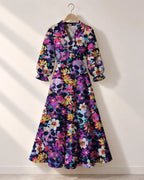 "Njozi" Long Puff Sleeve Dress