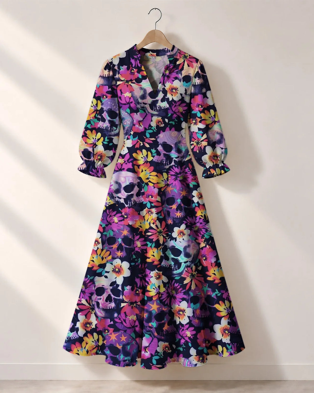 "Njozi" Long Puff Sleeve Dress
