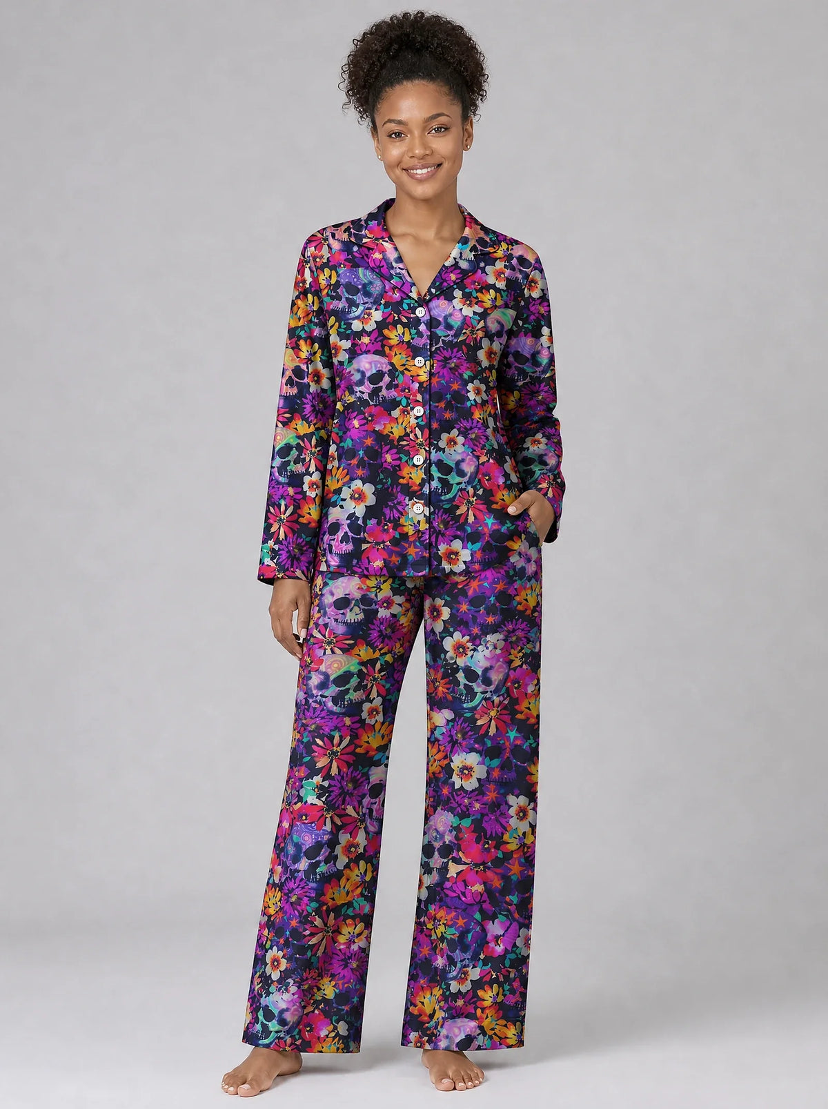 "Njozi" Pajama Set — front view on model