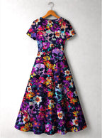 "Njozi" Short Sleeve Maxi Dress
