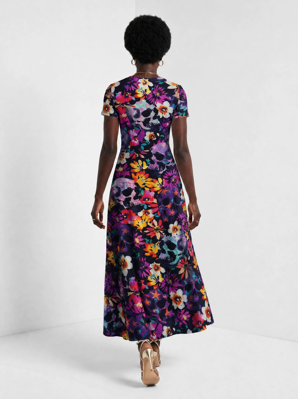 "Njozi" Short Sleeve Maxi Dress — side
