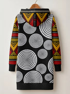"Nukta" Hoodie Dress — back flat