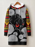 "Nukta" Hoodie Dress — front flat