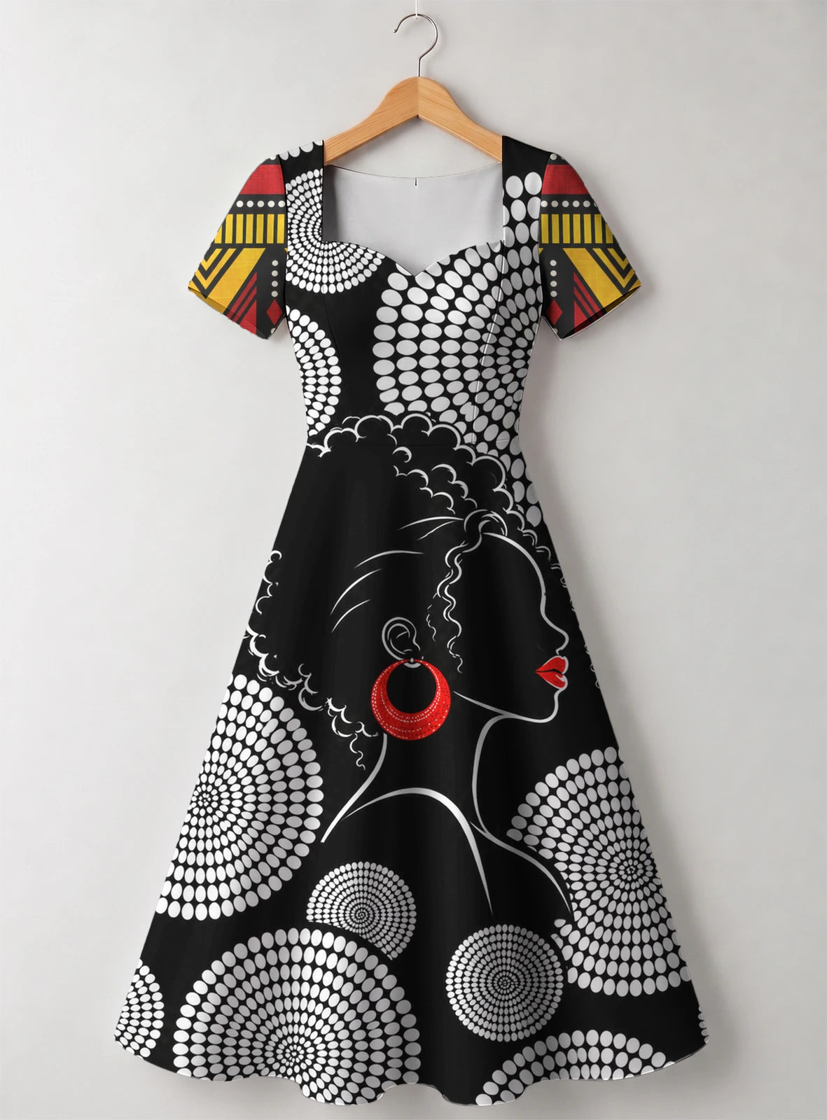 "Nukta" Sweetheart Midi Dress Promo