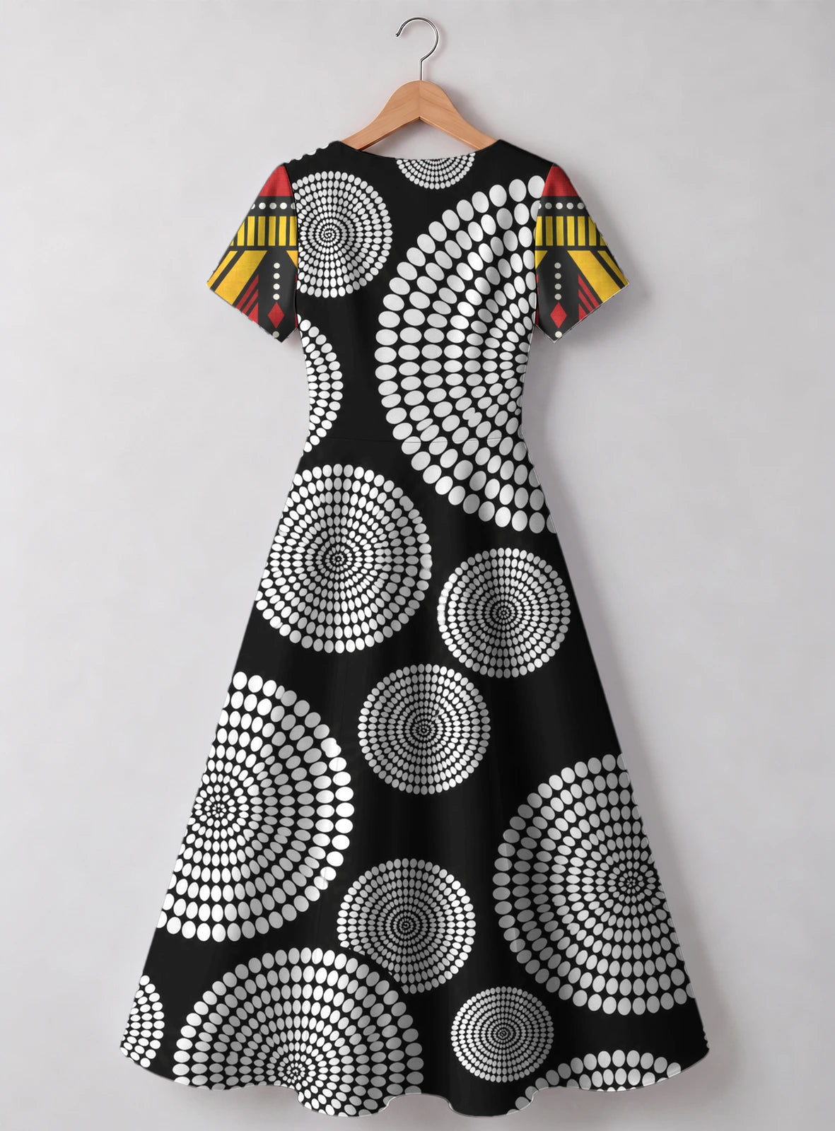 "Nukta" V Neck Midi Dress