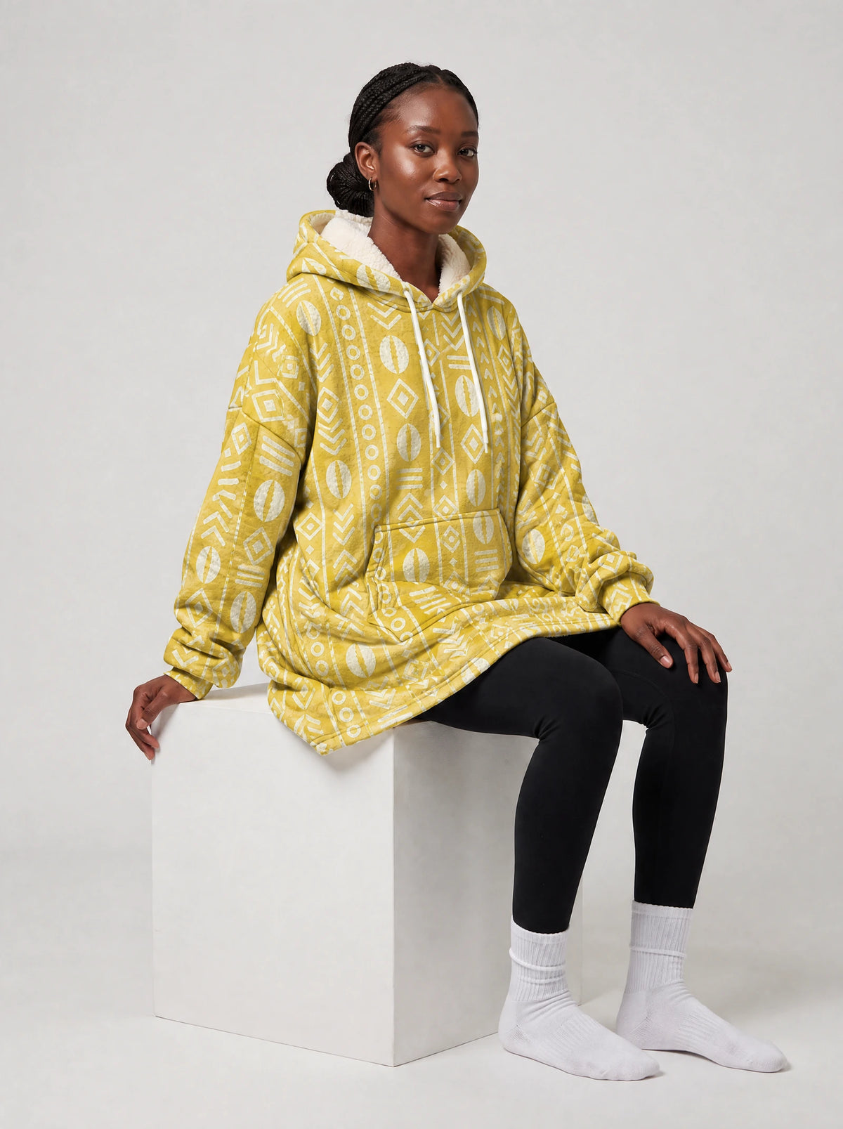 "Oshun Dhahabu" Blanket Hoodie — front