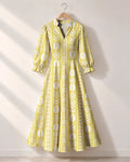 "Oshun Dhahabu" Long Puff Sleeve Dress Promo