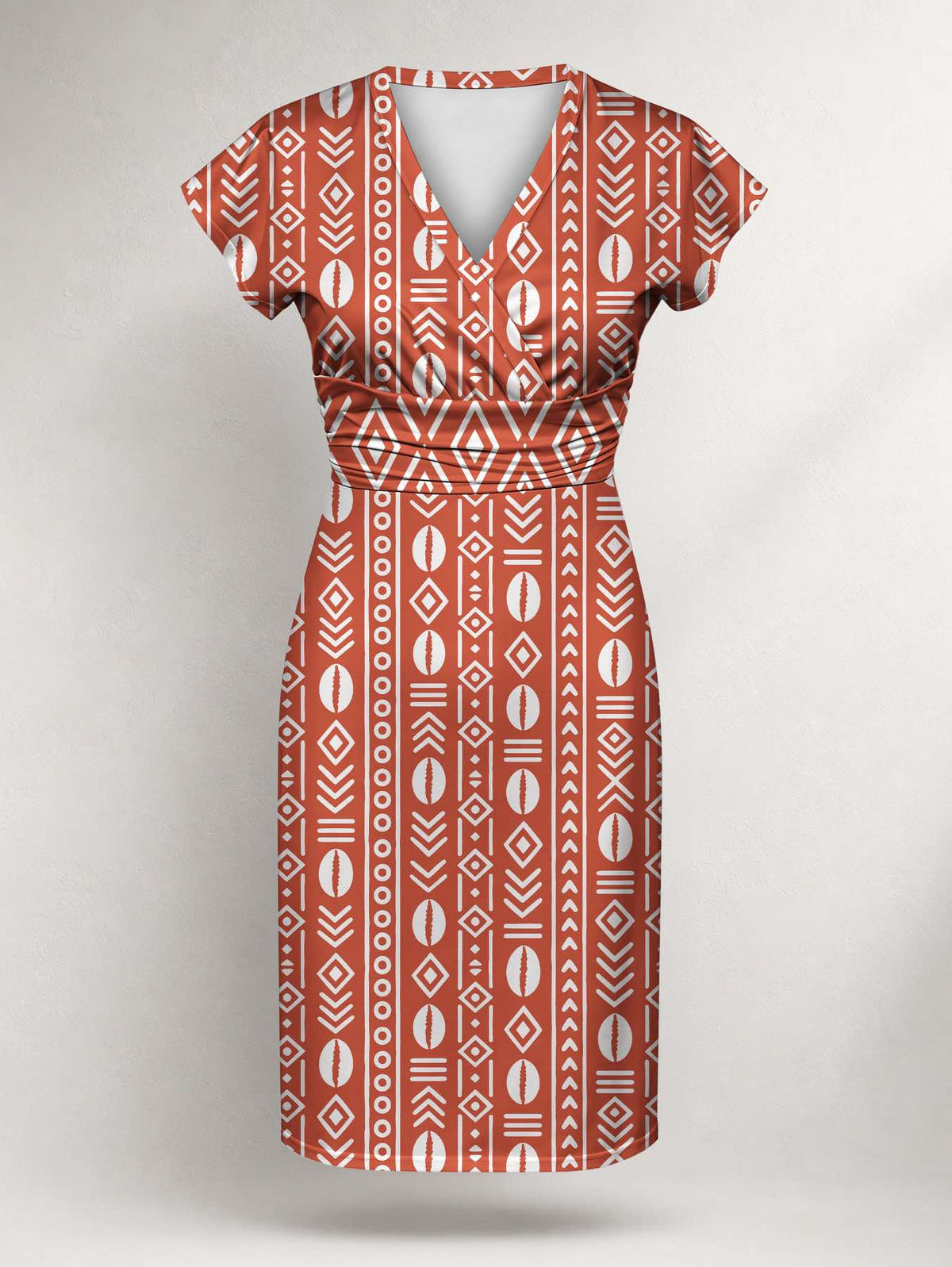 "Oshun Kijani" Cap Sleeve Midi Dress Promo