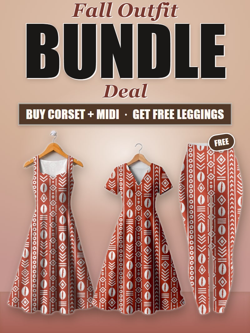 "Oshun Kijani" 2 Dresses + Free Leggings