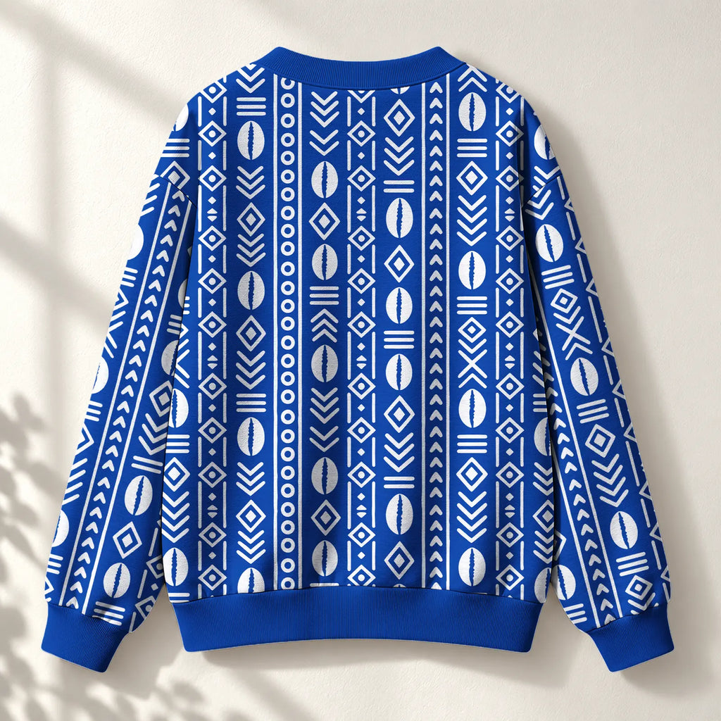 "Oshun Royal Blue" Cardigan — back view