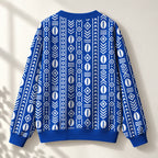 "Oshun Royal Blue" Cardigan — back view