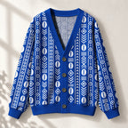 "Oshun Royal Blue" Cardigan — front view