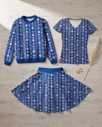 The Oshun Royal Blue Set — flatlay