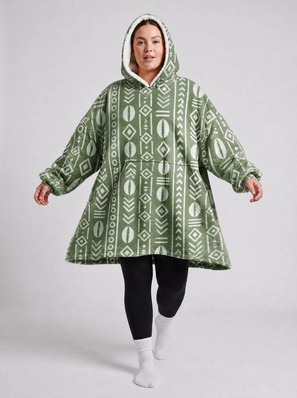 "Oshun Verde" Blanket Hoodie — front