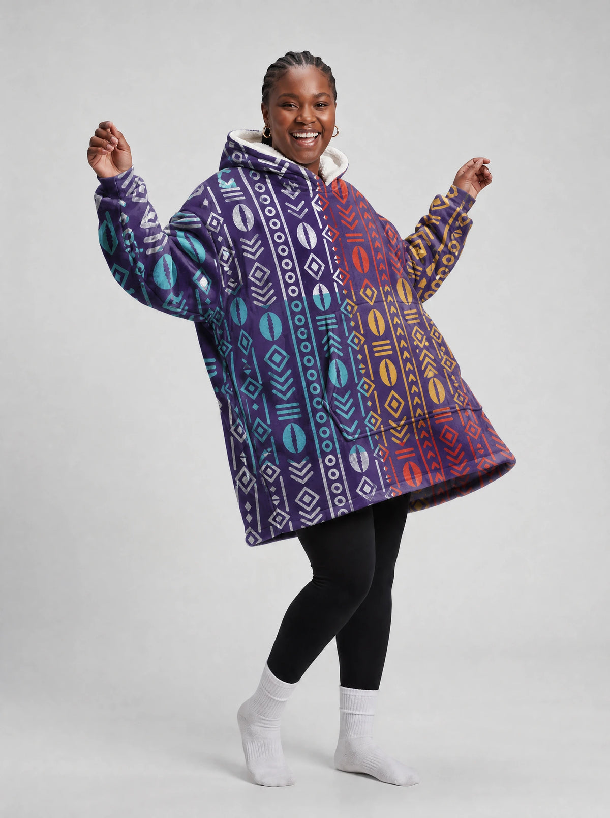 "Oshun Zamani" Blanket Hoodie — front
