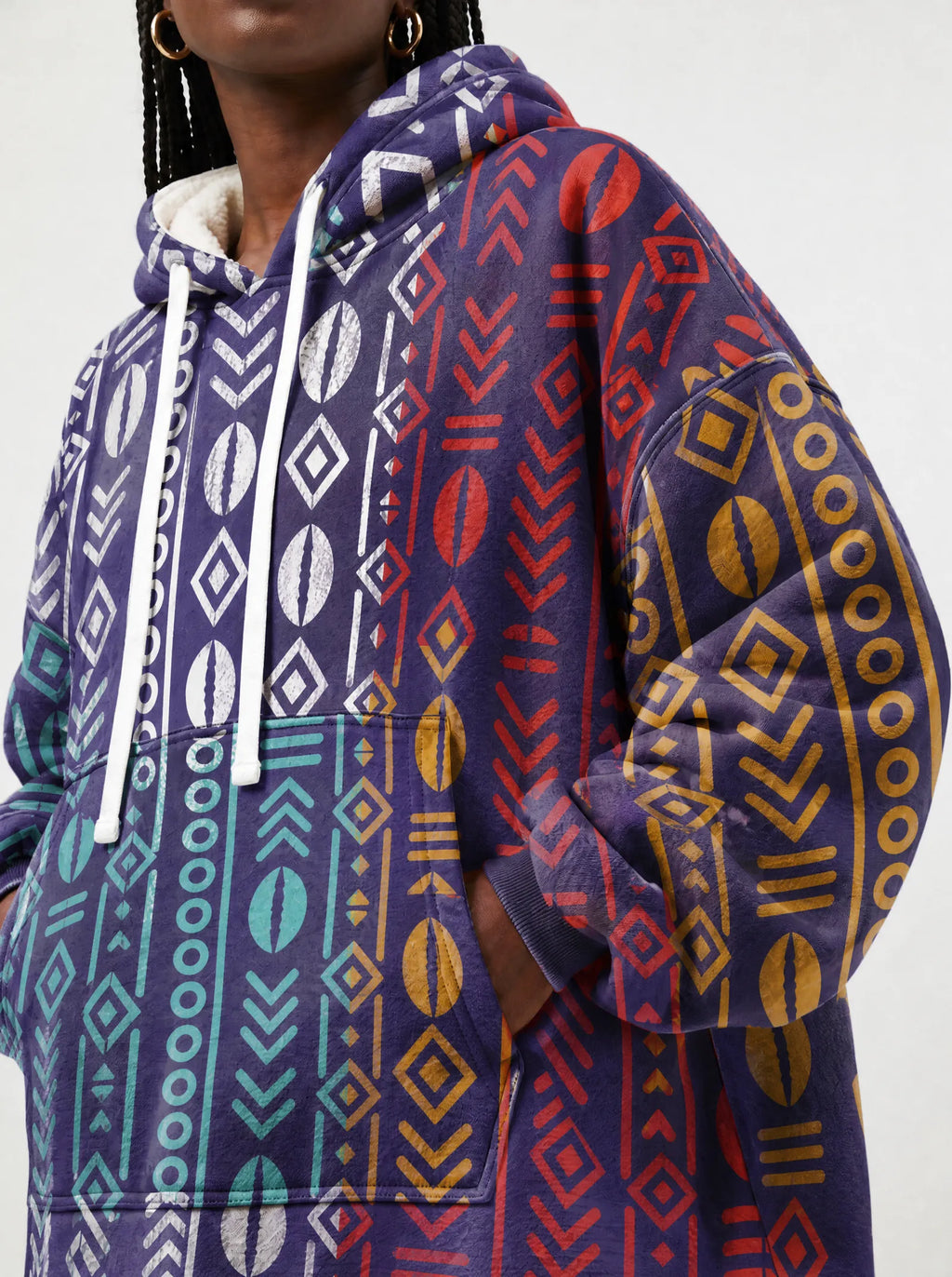 "Oshun Zamani" Blanket Hoodie — full body