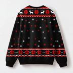 "Overstimulated" Christmas Sweatshirt — back view
